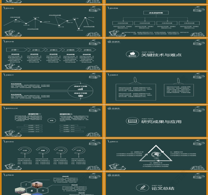 黑色大气黑板报风格毕业答辩第2张