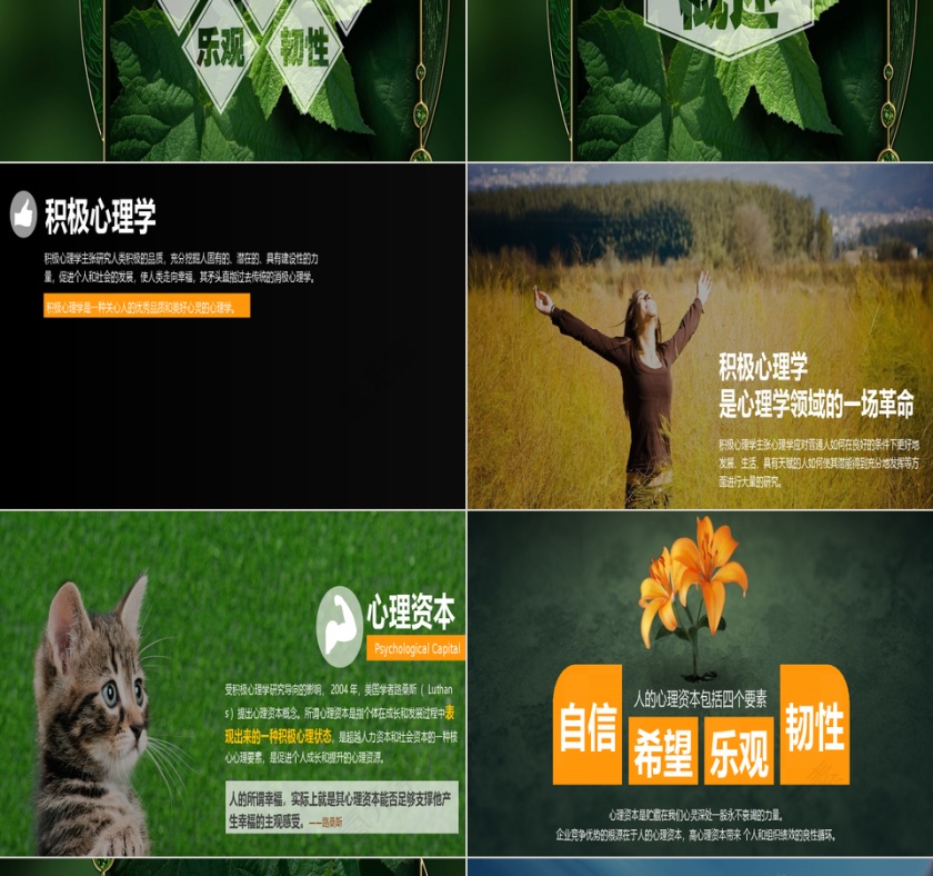 扁平化风格   商务汇报ppt第2张