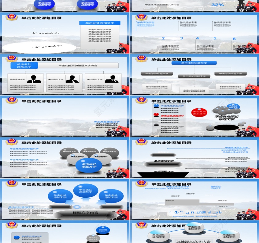 公安警察 PPT模板第3张