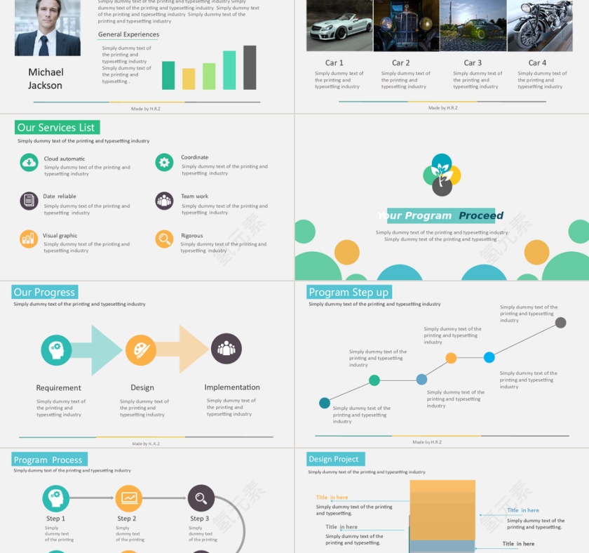 PPT模版商务会议策划总结年终动态预览图第2张