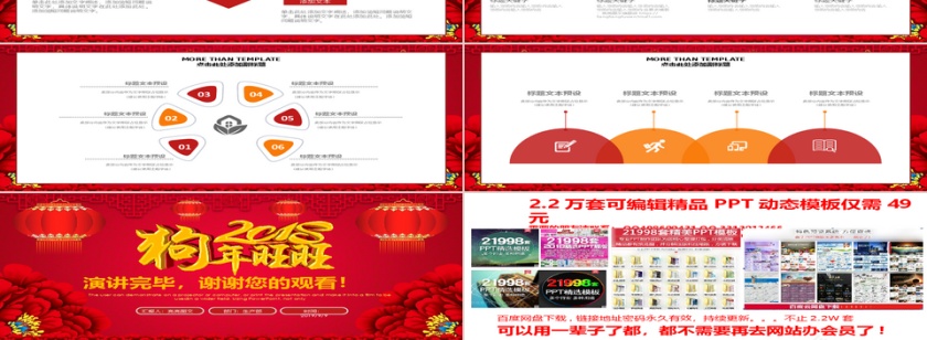 新年工作总结汇报PPT模板第3张