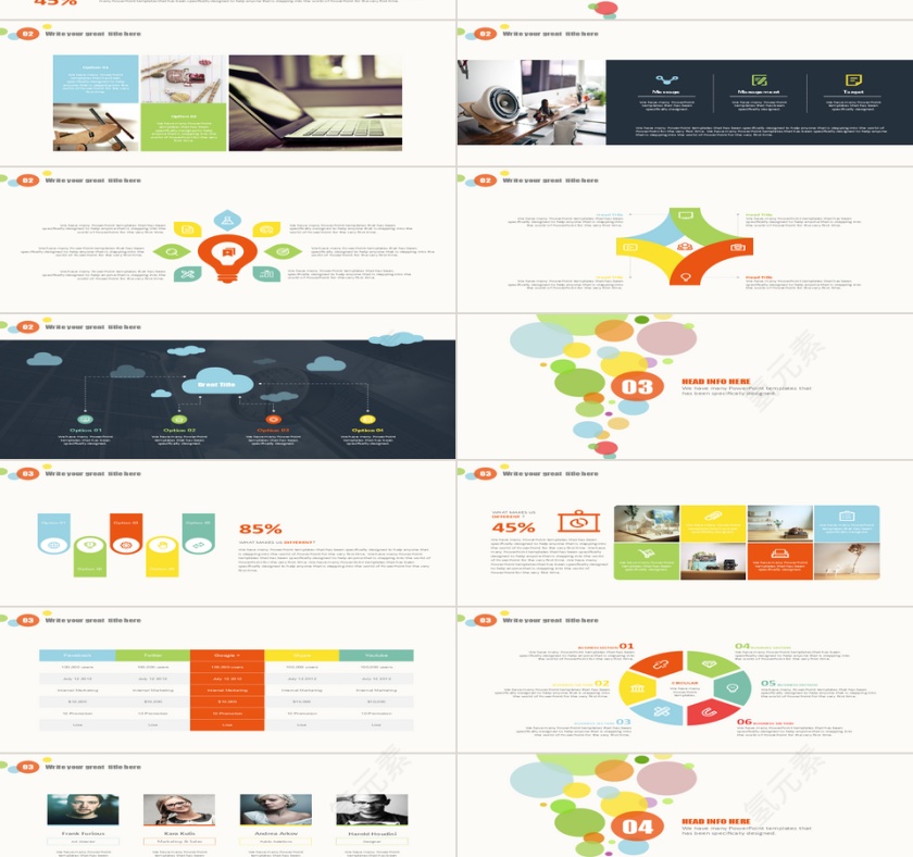 PPT模版商务会议策划总结年终动态预览图第2张