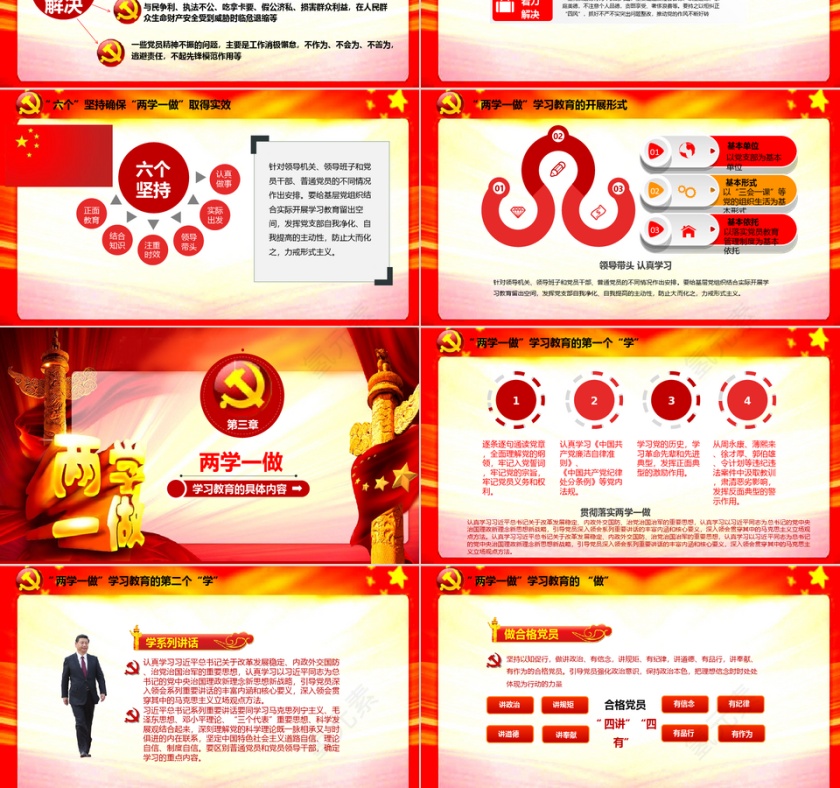 学党章党规学系列讲话做合格党员ppt模板第3张