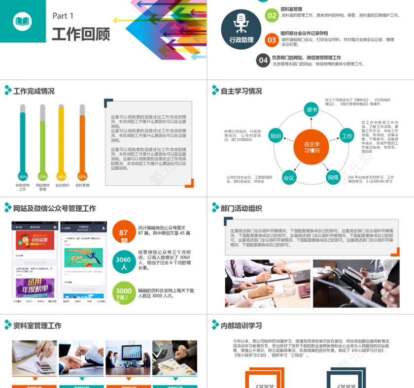 PPT模版商务会议策划总结年终动态预览图第2张
