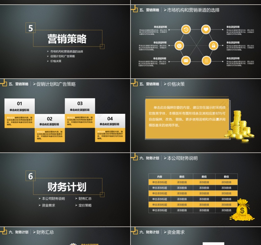 商业计划书工作报告ppt模板动态预览图第4张