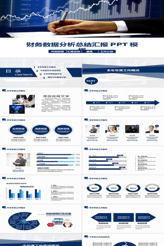 财务数据工作汇报PPT模板