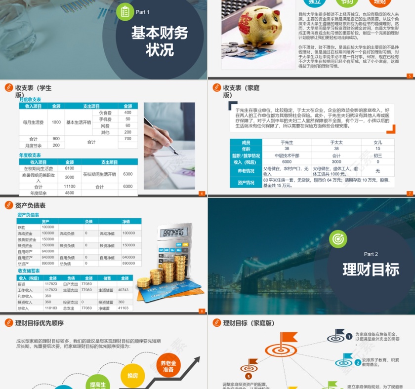 个人家庭投资理财PPT模板第2张
