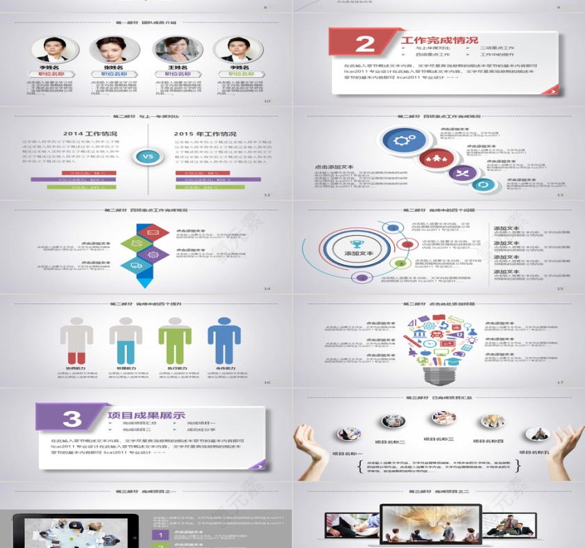 工作汇报年终总结PPT第2张