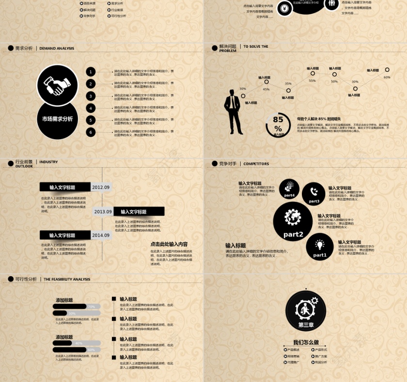 黄色金融投资创业融资计划书PP第3张