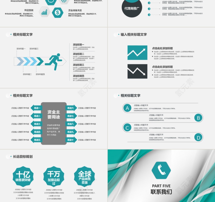 商业计划书工作报告ppt模板第6张