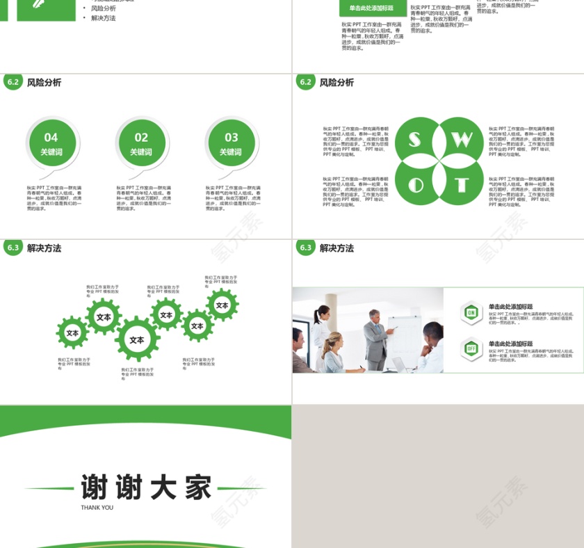 绿色简约商业融资计划书第6张
