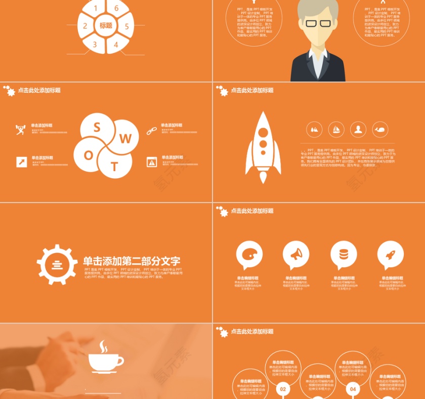 橙色ppt第2张