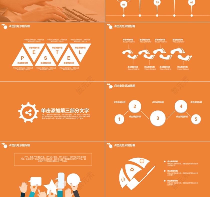 橙色ppt第3张