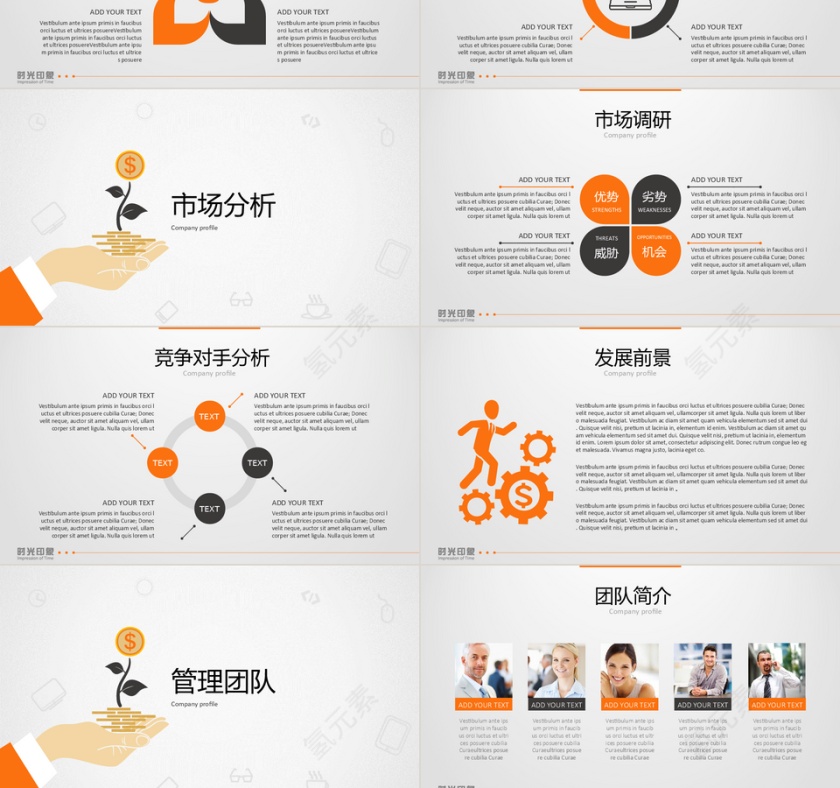 橙色简约轻松创业第一步商业计划书第3张