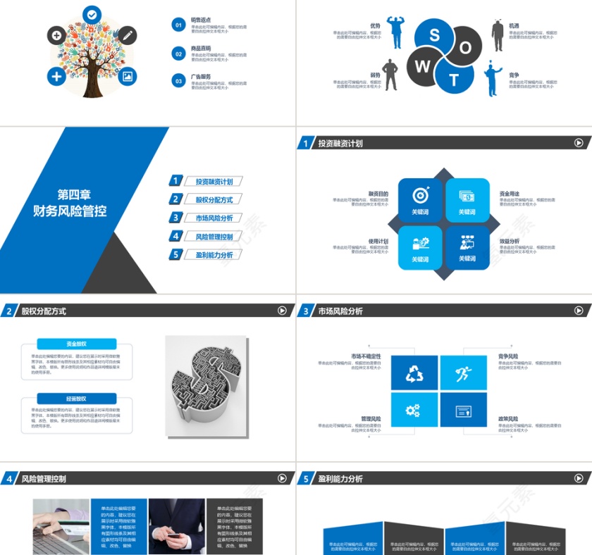 通用商业计划书策划书PPT模板第5张