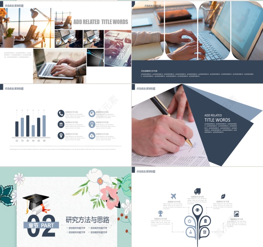 清新毕业论文答辩PPT第2张