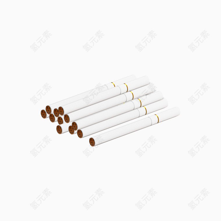矢量白色香烟