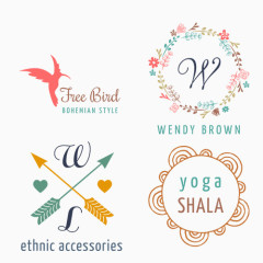 波西米亚风logo设计