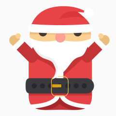 手绘眯眼圣诞老人