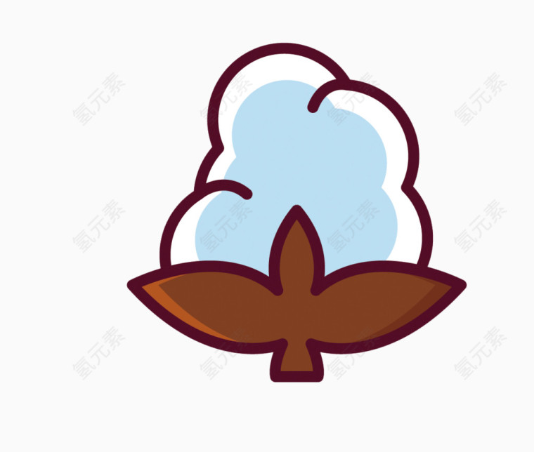 彩色棉花图标素材