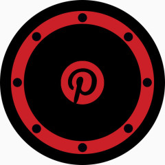 按钮业务圈网络Pinterest圆形的社会社会网络