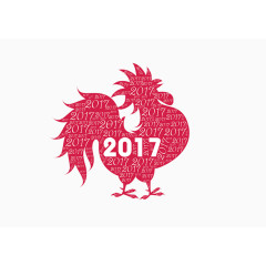 2017新年快乐装饰元素鸡年