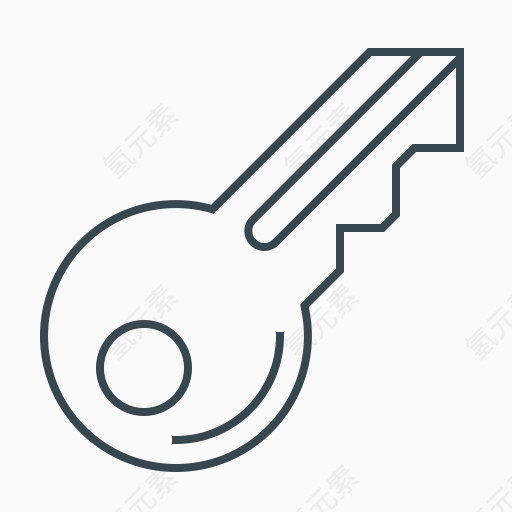 关键打开密码解锁搜索引擎优化和开发的细线图标