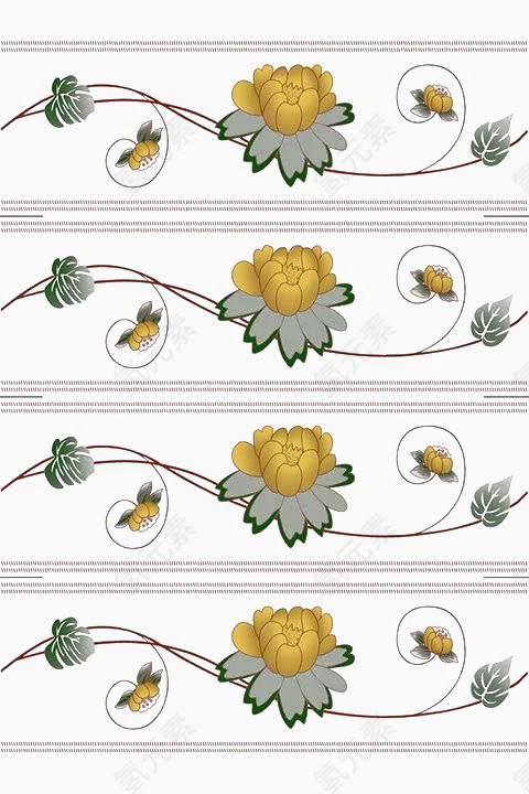 黄色鲜花几何