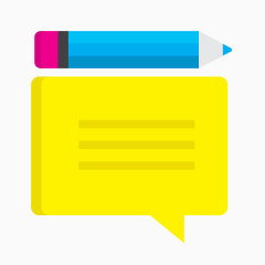 聊天客户反馈设计改进信息泡沫铅笔支持CMYK：产品开发