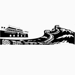 黑白经典时尚插画