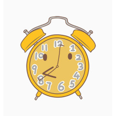 可爱黄色闹钟