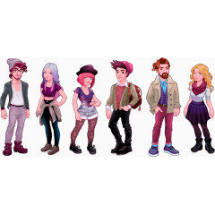 矢量时尚潮流男性插画