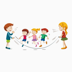 儿童节元素玩跳绳