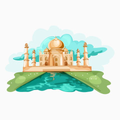 彩色世界名胜矢量素材