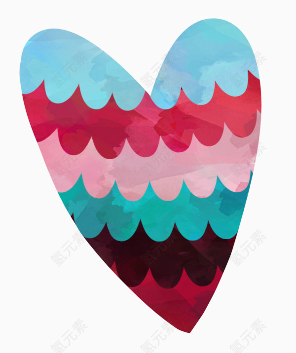 水彩爱心
