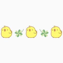 可爱的三只小鸡