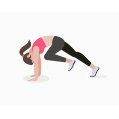 卡通扁平化人物健身运动素材