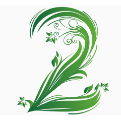  植物花纹数字2