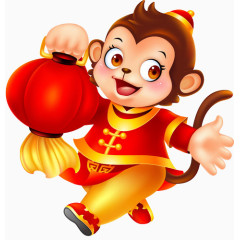 拿着灯笼的猴子