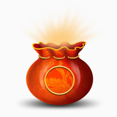 卡通手绘红色福袋