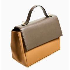 zara链条双色都市手提包