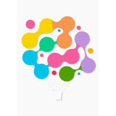 矢量热气球商业边框