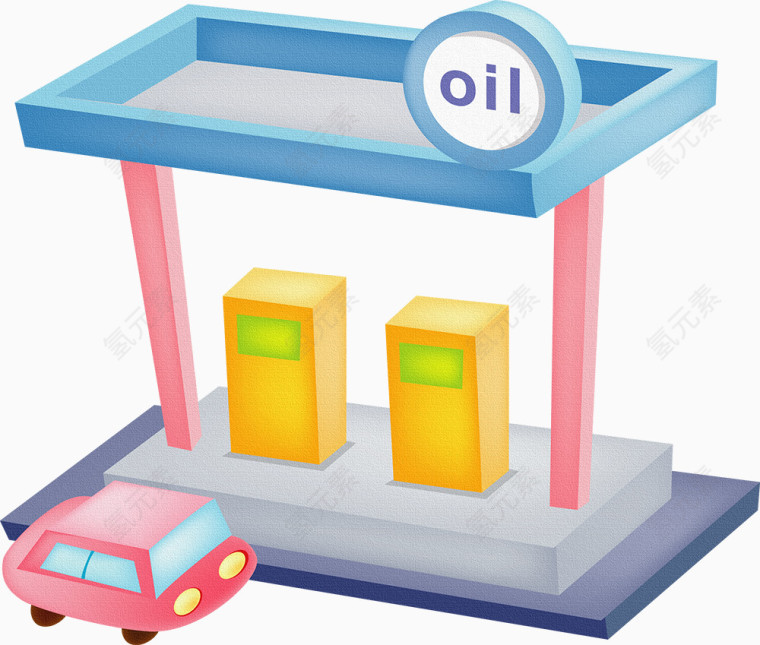 加油站小汽车
