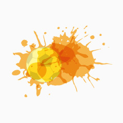 矢量水彩和足球