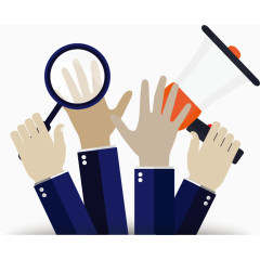 矢量拿着工具的手