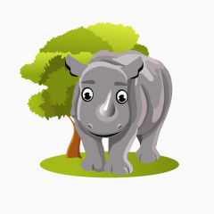 免抠犀牛动物素材