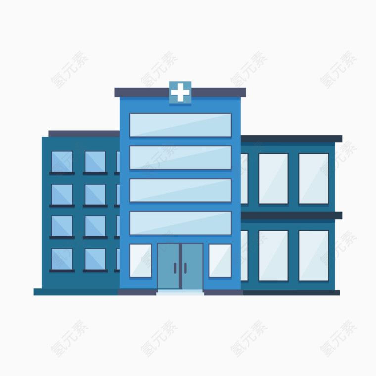 矢量医院建筑