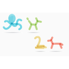 气球折叠动物素材