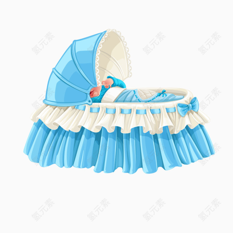 手绘儿童摇摇床