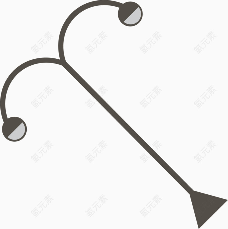 路灯卡通手绘装饰元素